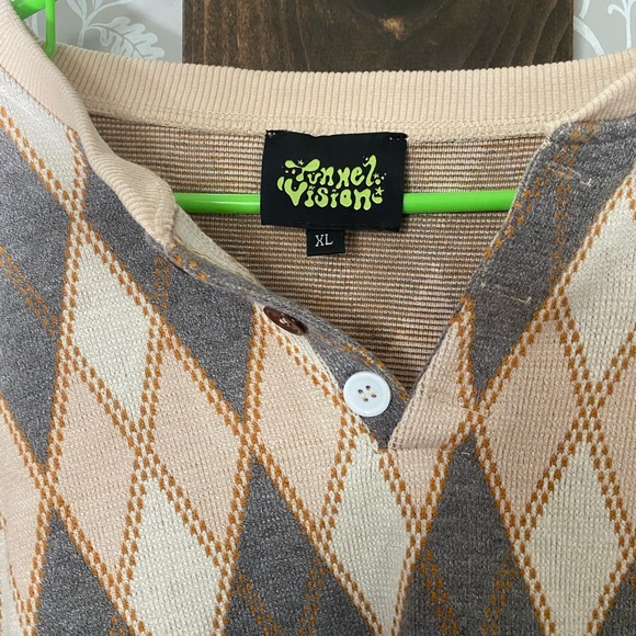 Tunnel Vision | NWT’s oversized argyle punk goth grunge dark academia sweater - Picture 8 of 10